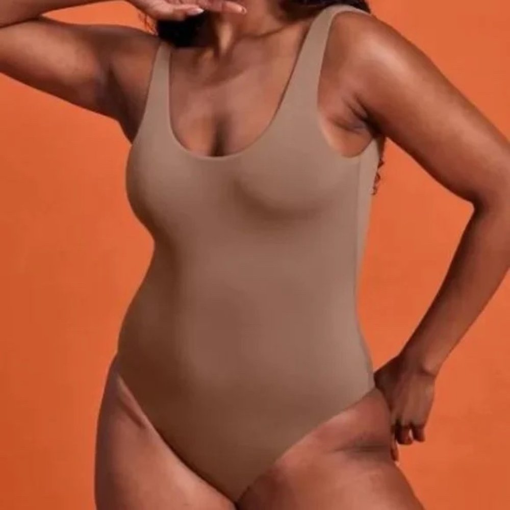 Girlfriend Collective Whidbey Equator Cedar Brown One Piece Swimsuit Bodysuit